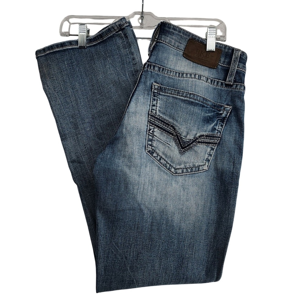 BKE 31x32 Blue Jake Straight Leg Jeans Medium Wash Rugged Western Workwear Denim